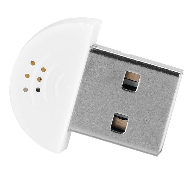 DEWIN USB 2.0 Mini Microphone, Laptop/Desktop PC Plug and Play for Skype, MSN, Yahoo Recording, YouTube, Google Voice Search and Games(White) - Image 2